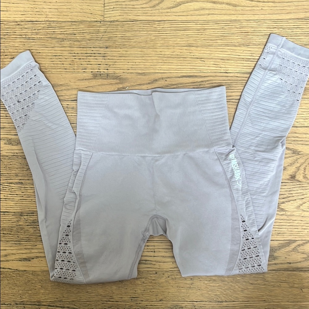 Women’s Gymshark Seamless Energy High Waisted Oyster Pink Leggings Size Small